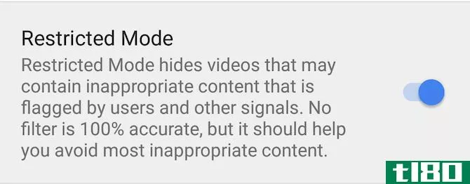 youtube restricted mode -android parental controls