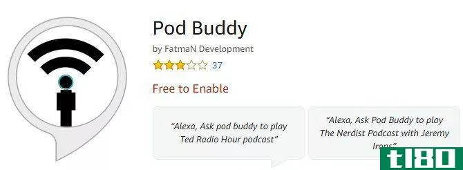 Pod Buddy for amazon echo podcasts