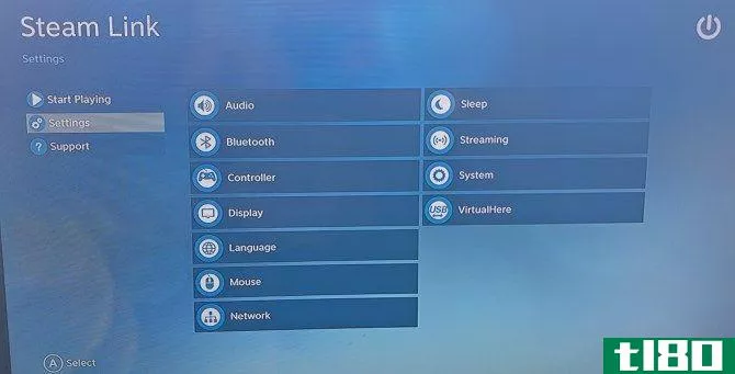 steam link device settings
