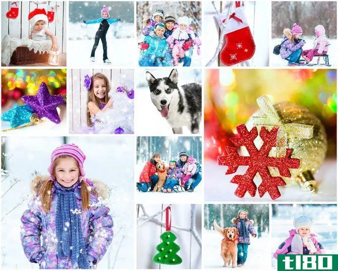 Winter Family Photo Collage