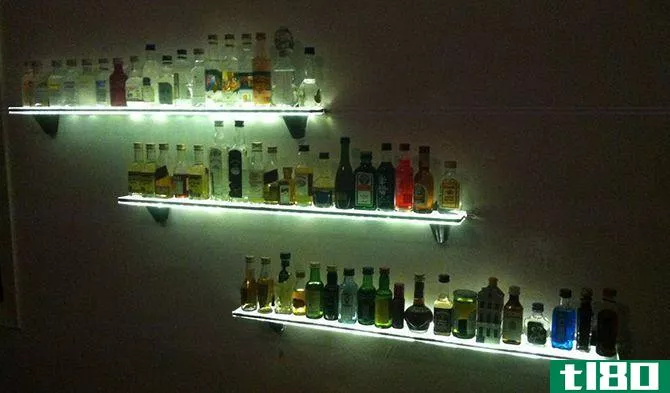 bar lightup shelves