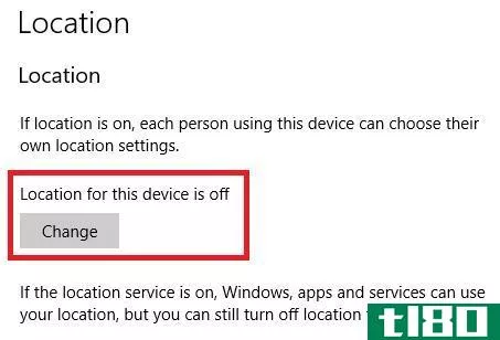 windows 10 location services toggle