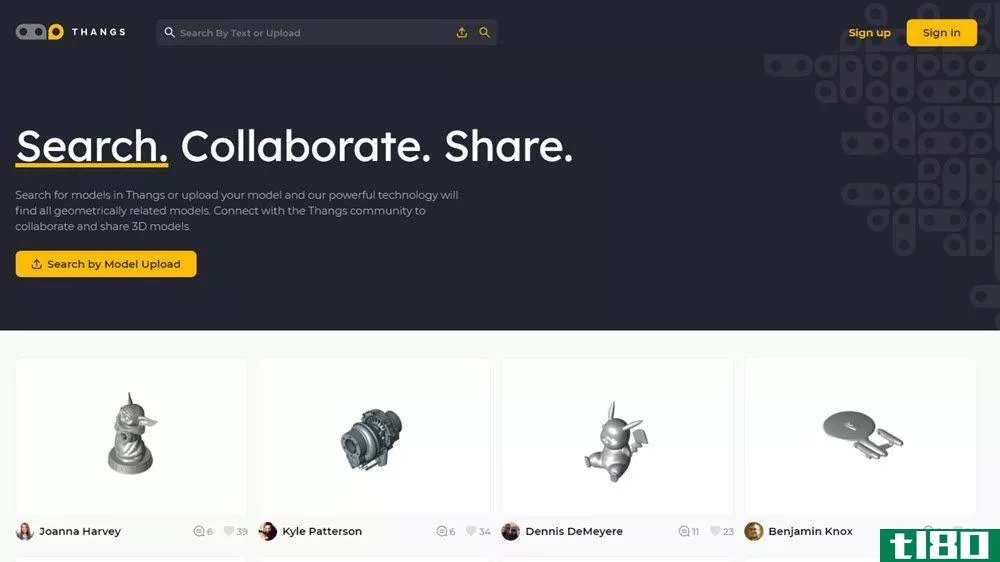 Thangs is a search engine for 3D creators