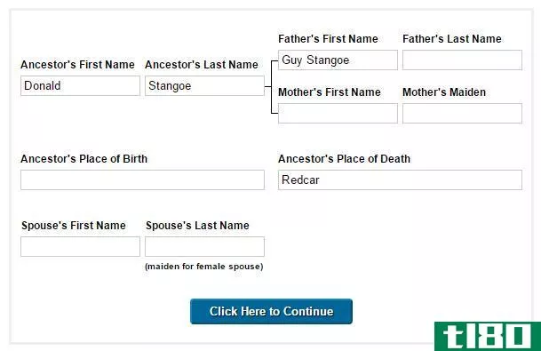 genealogy searchbox