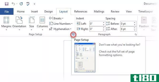 Microsoft Word - Page Setup