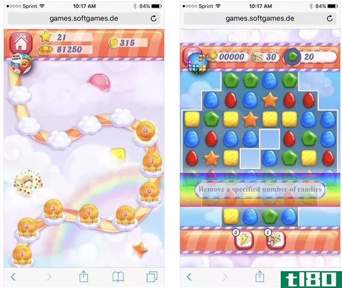 Candy Rain 2 Mobile Browser