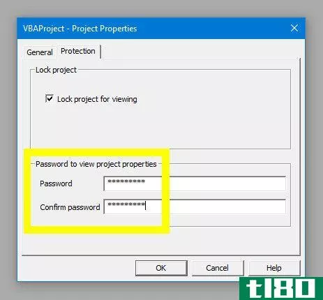 excel password properties
