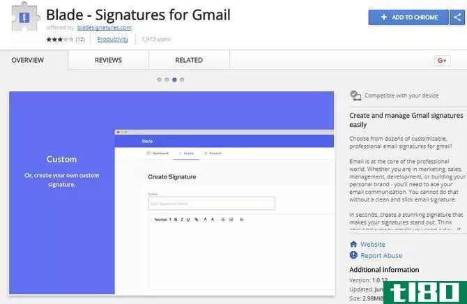 blade signatures gmail