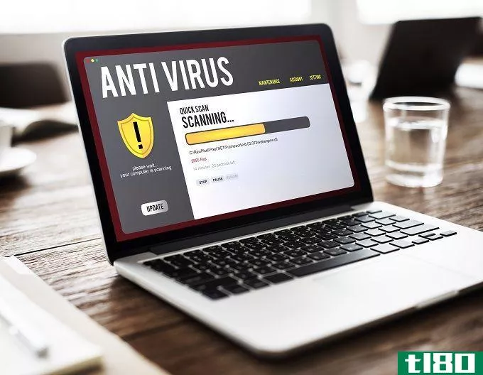 antivirus scan on laptop