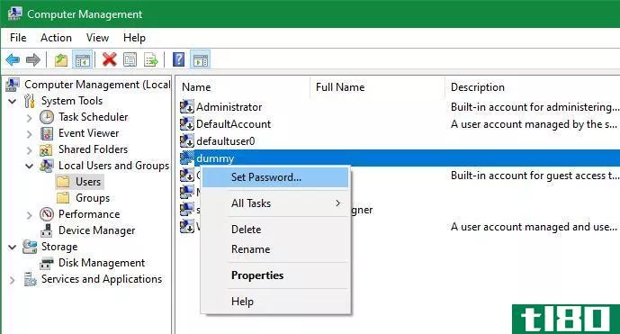 Windows User Manager Reset Password