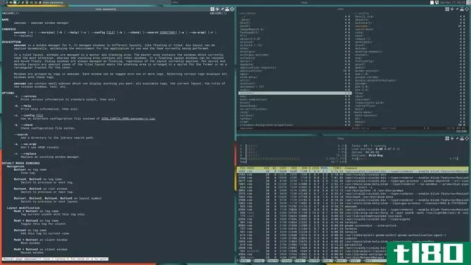 linux desktop environment awesome window manager