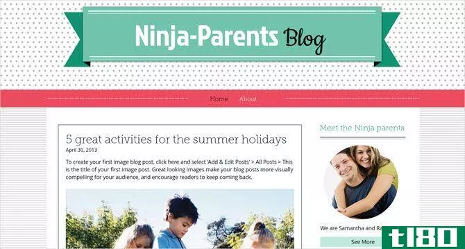 wix template parenting blog