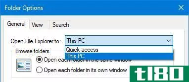 open file explorer to this pc