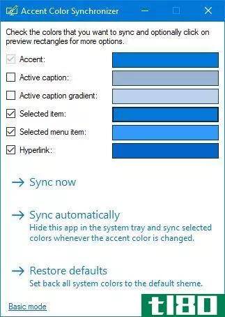 accent color synchronizer