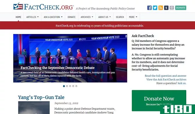 factcheck org website