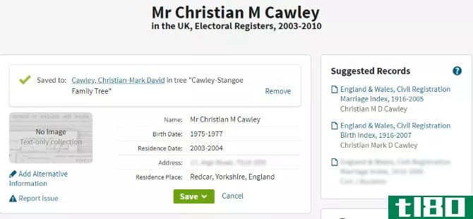 Genealogy and other records sites can be used to find your location