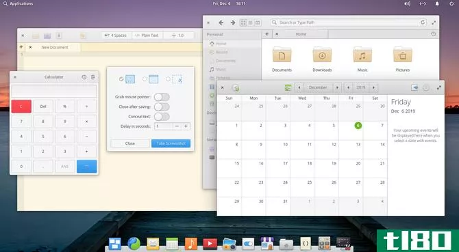 elementary OS comes with a suite of default apps