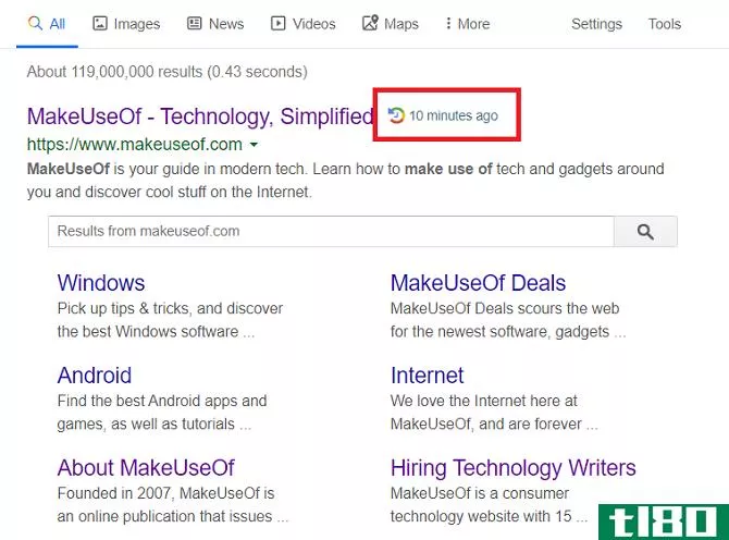 WhenX for Google Search