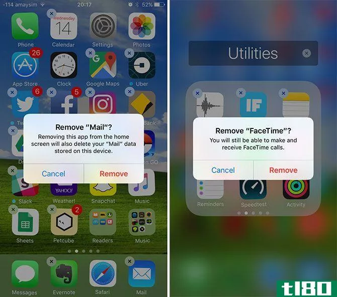 iOS 10 Stock Apps Removal