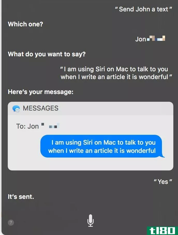 Siri Mac Messages