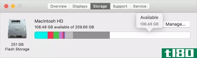 Mac Storage info