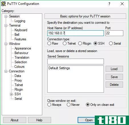 PuTTY-Nix-Host-Name