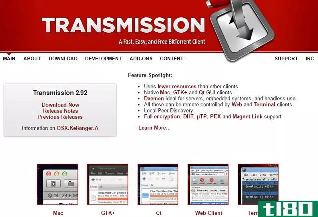 This screen capture shows one of the best Bittorrent clients. This one is called Tran**ission