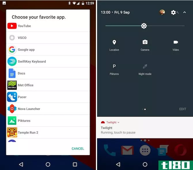 Android Nougat Tile Extension App
