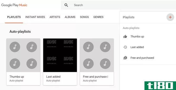 google play music playlist creation menu