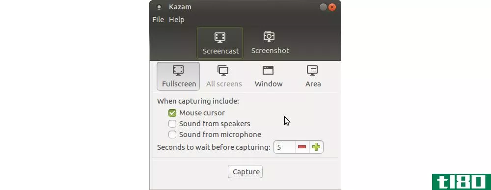 Record Linux desktop with Kazam