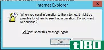 IE See Information Warning