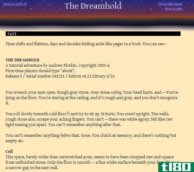 Text-Based Games - The Dreamhold