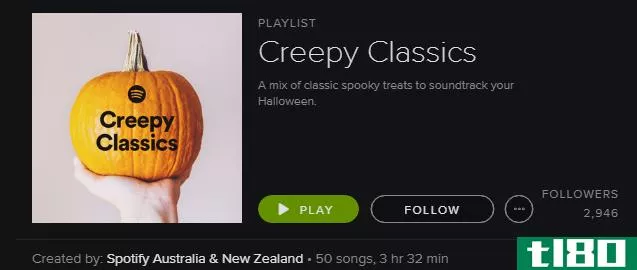 Spotify Playlist -- Creepy Classics