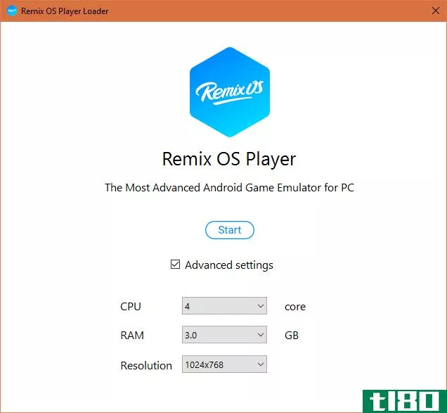 Remix OS Player First Run Configuration