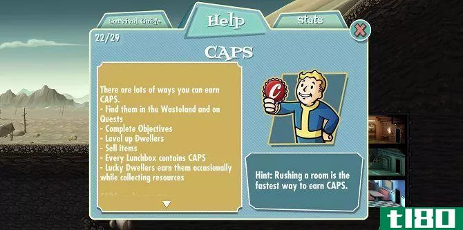 fallout shelter earn caps screenshot