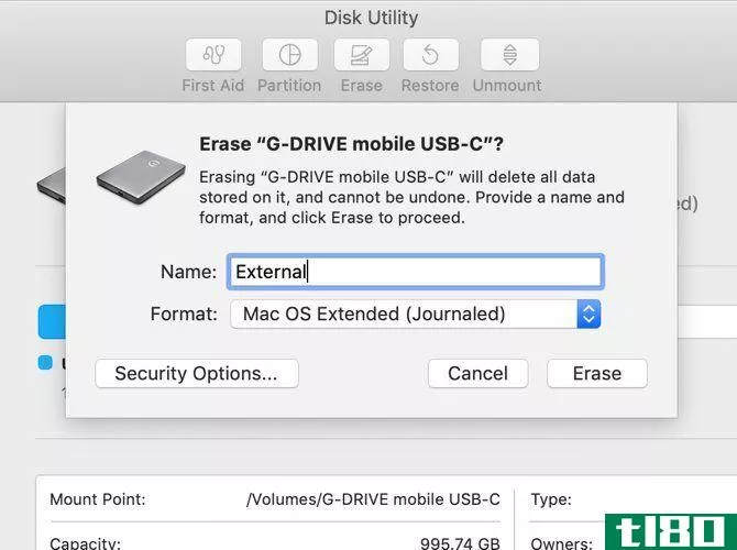 Preparing an external drive to create a bootable macOS installer