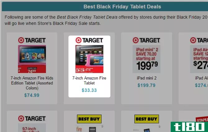 Black Friday Tablet Deals Site Index
