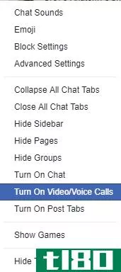 other chat settings on facebook