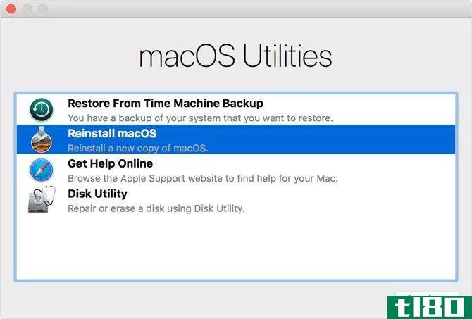 Reinstalling macOS from macOS Recovery