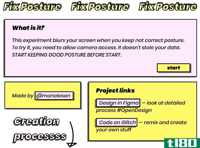 Fix Posture is a web app that uses the webcam to check your posture every hour