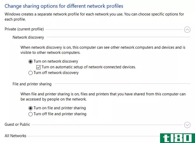 windows sharing network discovery