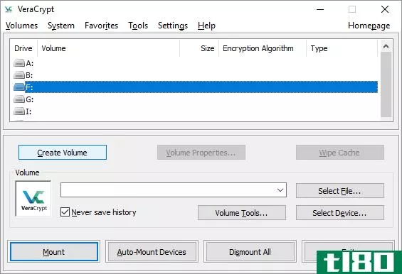 VeraCrypt Mount Drive