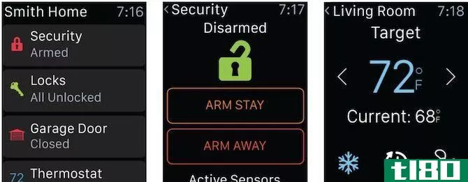 Alarm.com Smart Watch Apps