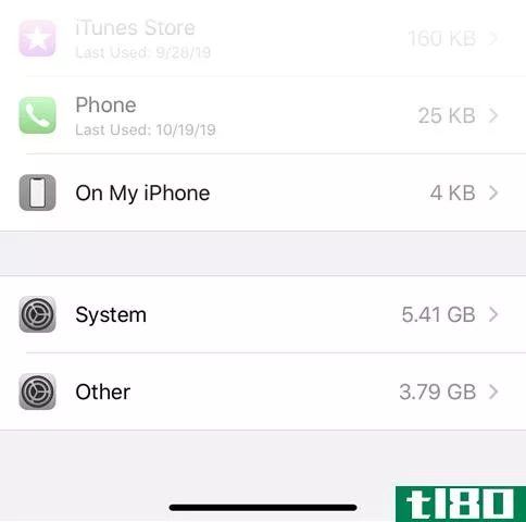 iPhone "Other" storage space