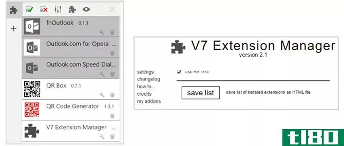 V7 Extension Manager Opera Extension