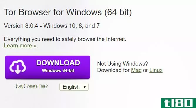 TOR browser official download page
