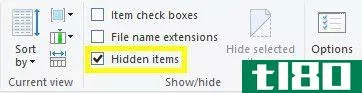 Windows File Explorer Hidden Items Checkbox