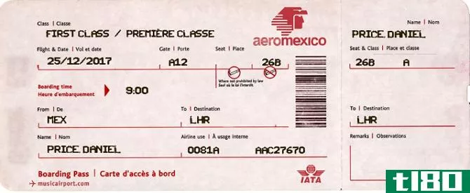 fake airline ticket
