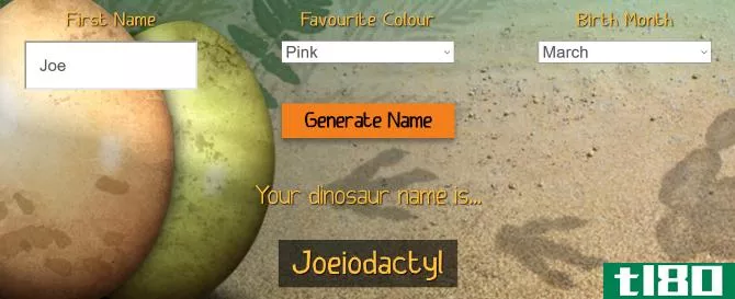 Dinosaur name generator