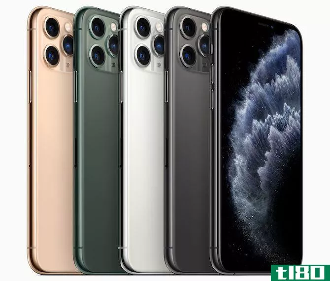 iPhone 11 Pro in its four available colors